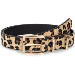 Women's Leopard-Belt Casual-Belts - Fashion Leopard Print Faux Leather Belts wit